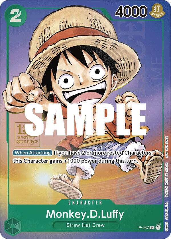 Monkey.D.Luffy (037) (1st Anniversary Tournament) | P-037 | One Piece Promotion Cards