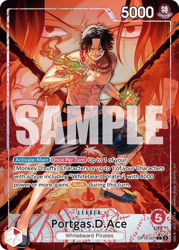 Portgas.D.Ace (Alternate Art) | OP16-001 | The Time of Battle