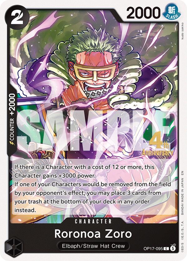 Roronoa Zoro (095) | OP17-095 | The World's Strongest Warriors Release Event Cards